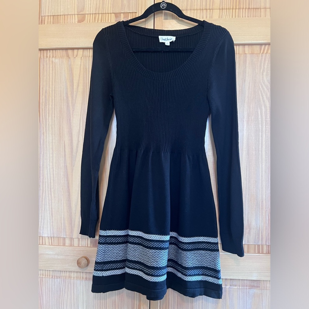 Cloud Chaser knit sweater dress black size large